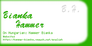 bianka hammer business card